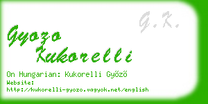 gyozo kukorelli business card