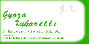 gyozo kukorelli business card